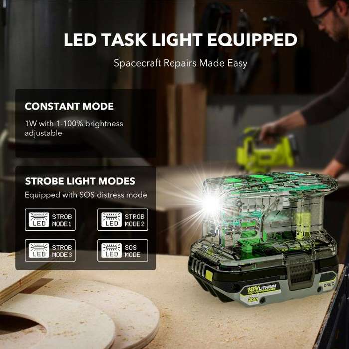 For RYOBI 18V Lithium Battery 100W Fast Charger & 145W Discharge Power Station PSC Pro Max