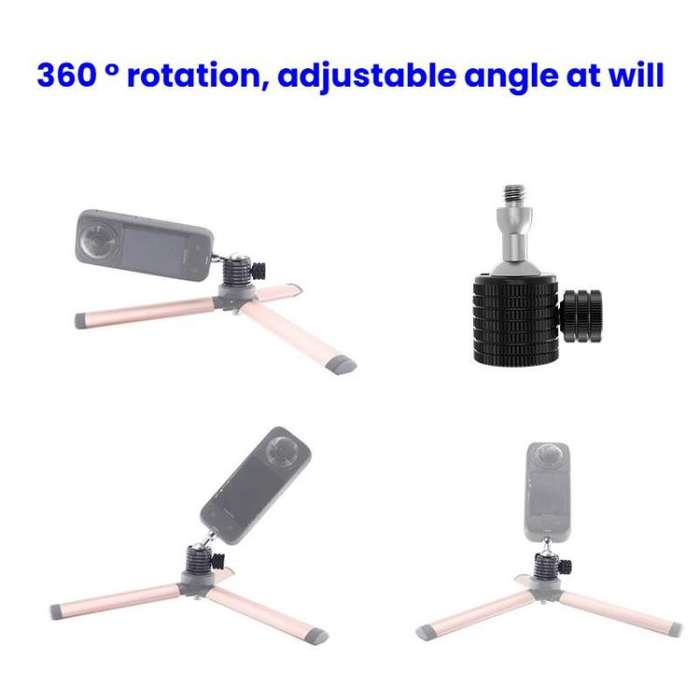Q5-B M6 Female To 1/4 Male Universal Mini Ball Head Adapter Mount Aluminium Alloy Mobile Phone Ca...