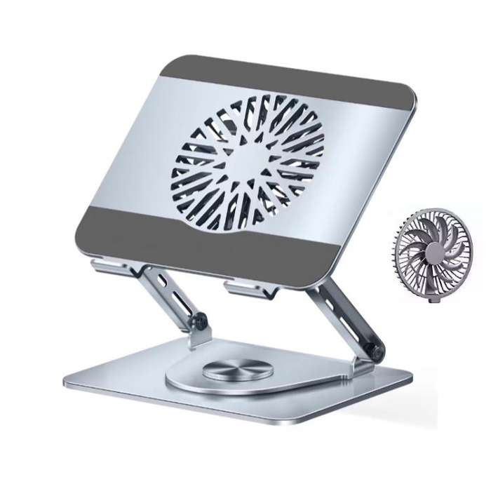 360 Rotating Laptop Stand Foldable Metal Desk Holder For 17.3 Inch Laptops Tablets With Magnetic ...