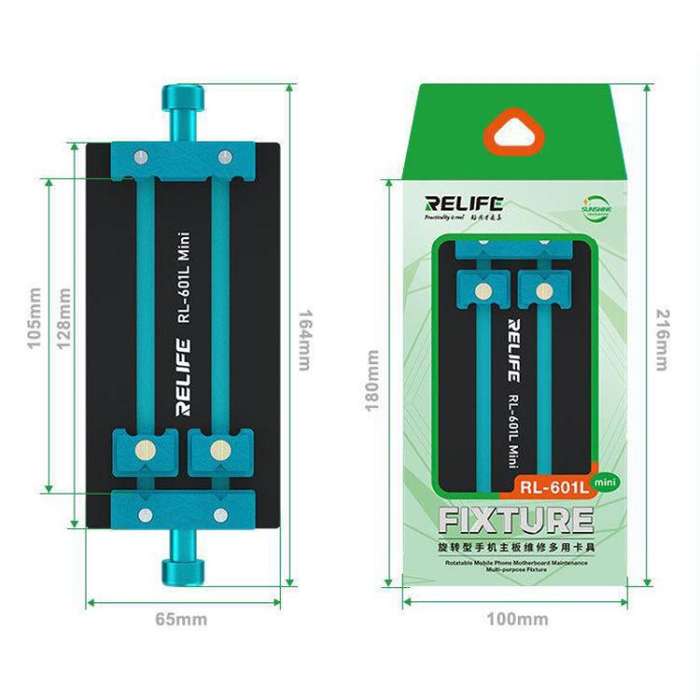 RELIFE RL-601L Mini Rotary Mobile Phone Motherboard Repair Multi-Use Card Holder High Temperature...