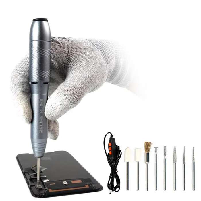 RELIFE RL-068 Speed-adjustable Handheld Grinding Pen Rust Removal Polishing Motherboard Repair El...