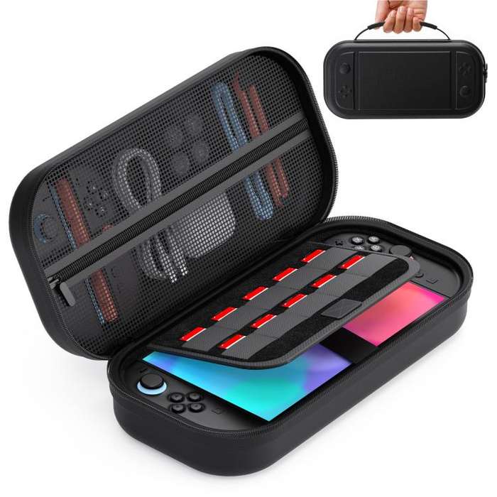 For Nintendo Switch 2 STARTRC GAMES Game Console Carrying Case Large Capacity Handbag(Black)
