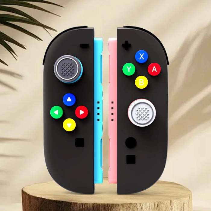 For Nintendo Switch 2 Joy-Con Controllers Silicone Button Skins & Joystick Caps Set(Classic Color...