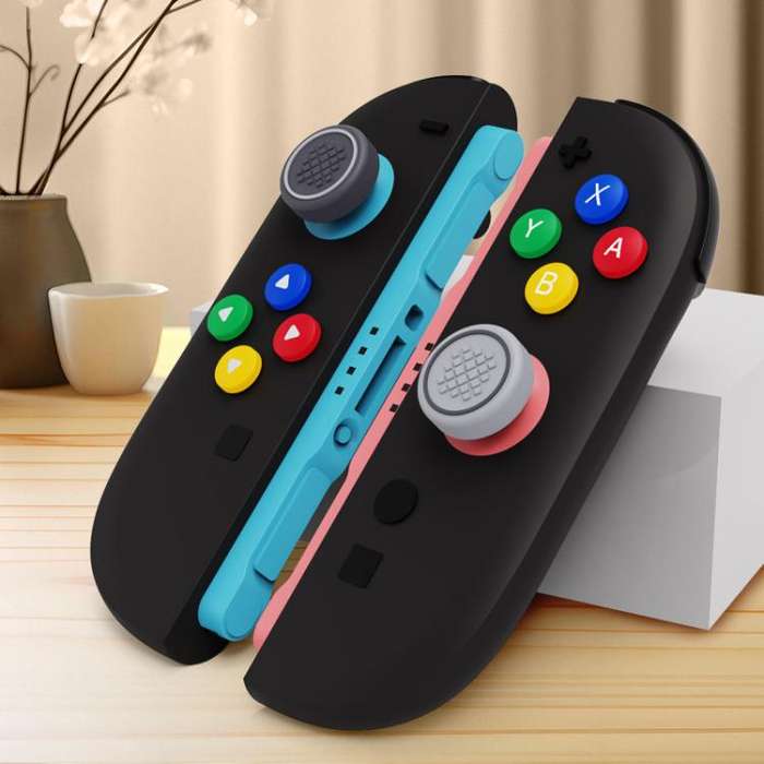 For Nintendo Switch 2 Joy-Con Controllers Silicone Button Skins & Joystick Caps Set(Classic Color...