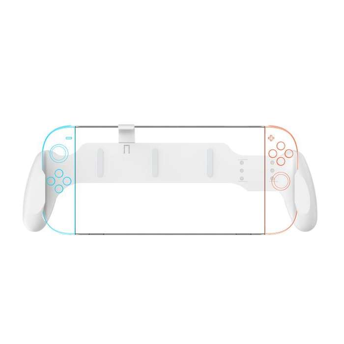 For Nintendo Switch 2 / Switch / Switch OLED Ergonomic Anti-Slip Grip Handle(White)
