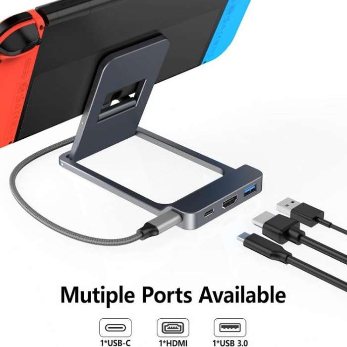 For Nintendo Switch / Switch 2 / Switch OLED Game Console Base HD Video Converter 3 In 1 Expansio...