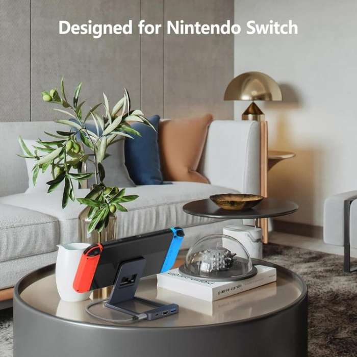 For Nintendo Switch / Switch 2 / Switch OLED Game Console Base HD Video Converter 3 In 1 Expansio...