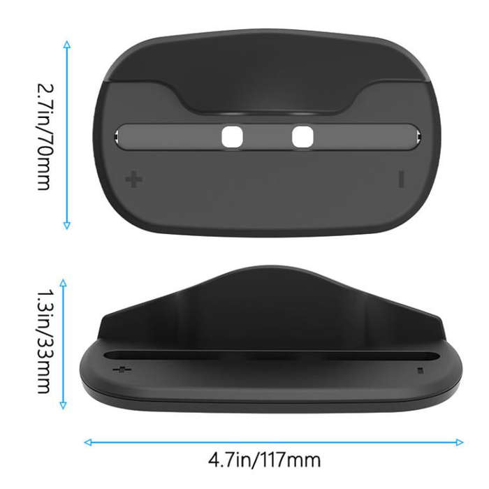 2pcs For Nintendo Switch 2 Handle Bracket Mini Portable Mouse Base(Black)
