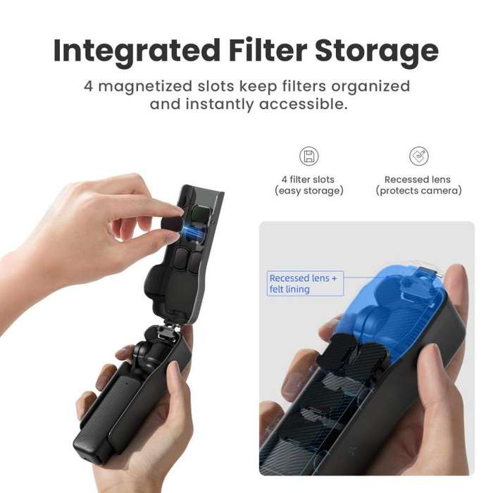 For DJI Osmo Pocket 3 Camera aMagisn Protective Cover Storage Case with 4 Magnetic Filter Slots(B...