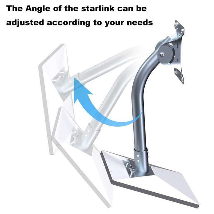 For Starlink Gen 3 / V4 Bracket Base Set, Style: Curved Pole