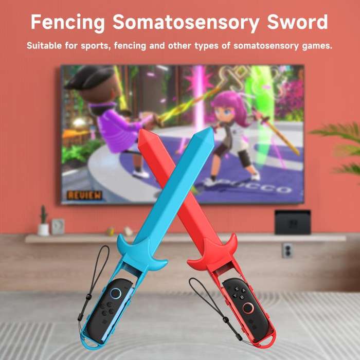 10-in-1 Motion Sports Bundle for Nintendo Switch 2/Switch Tennis Racket, Golf Club, Fencing, Raci...