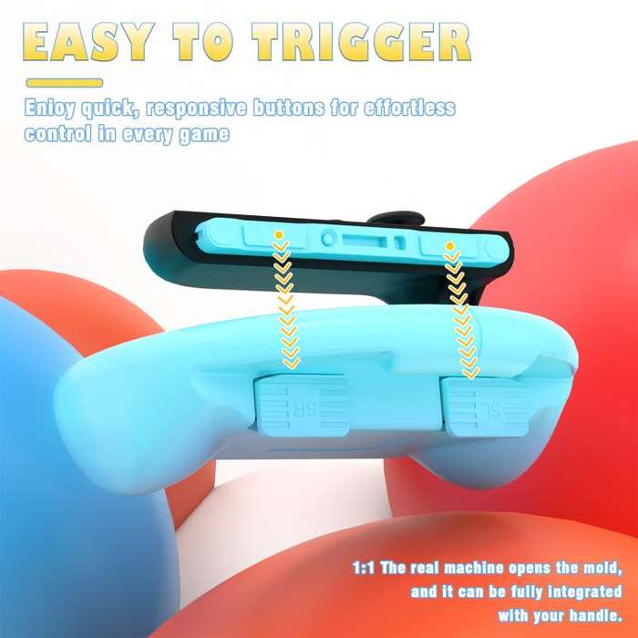 2pcs /Pack Steering Wheel Grip for Nintendo Switch 2/Switch Joy-Con Controllers(Orange Blue)