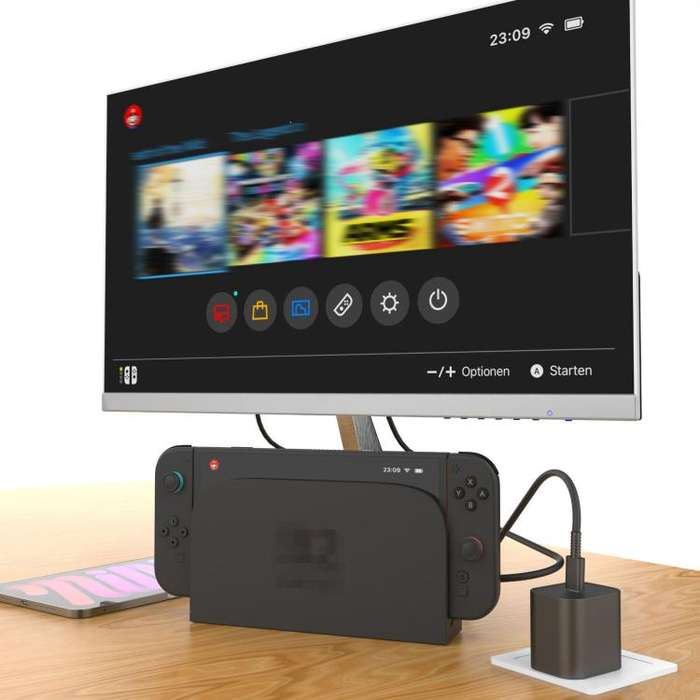 For Nintendo Switch 2 Fast Charger 60W Power Adapter Wall Plug With USB-C Cable EU Plug