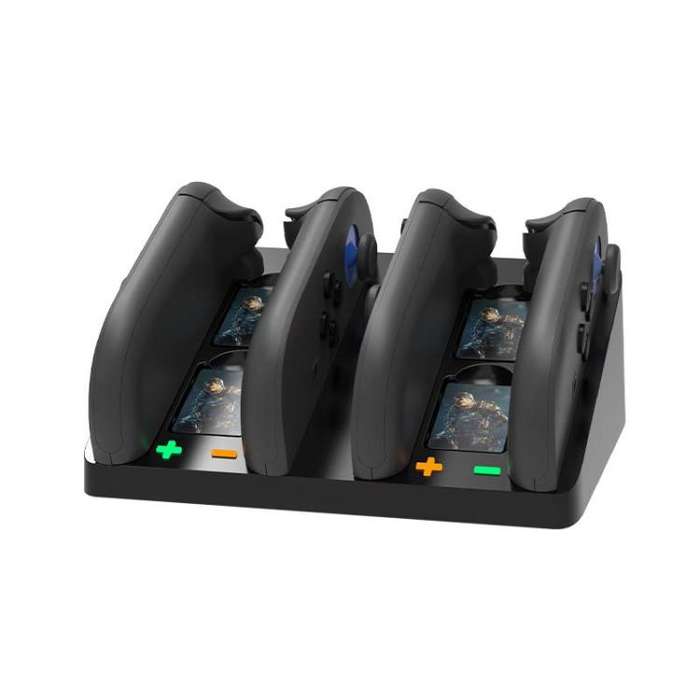 4-in-1 Charging Dock for Nintendo Switch 2 Joy-Con Charging for 4 Controllers with 4 Memory Card ...