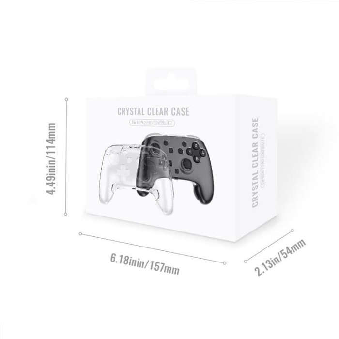 For Nintendo Switch 2 Pro Handle PC Protective Case(Transparent)