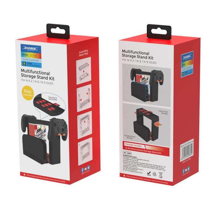 Multi-Function Storage Stand for Nintendo Switch 2/Switch OLED/Switch with 12 Game Cards +15 Case...