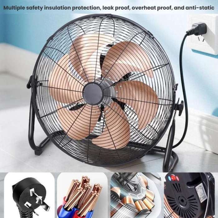 20 inch 8 Gears 6 Blades Powerful High Power Floor Fan Industrial Electric Fan, CN Plug