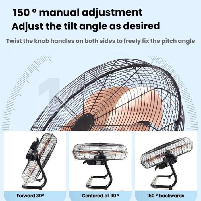 14 inch 4 Gears 5 Blades Powerful High Power Floor Fan Industrial Electric Fan, CN Plug