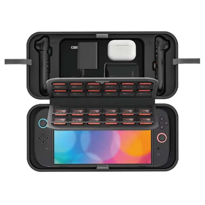 For Nintendo Switch 2 OIVO  Large-Capacity EVA Carrying Case With Built-In Stand, 24 Game Card Sl...