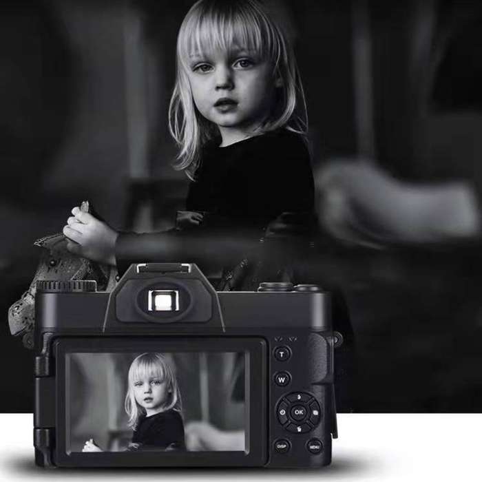 R10 4K HD 75MP Retro Mirrorless Camera 16x Zoom WiFi Digital Camera With 3-Inch Flip Screen 64G