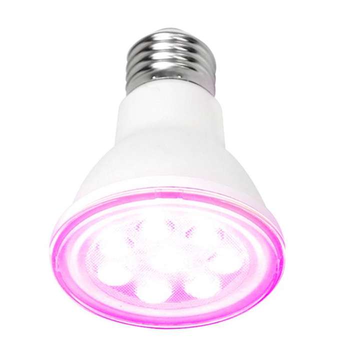 8 LEDs E27 Plant Growth Light Bulb Home Use Balcony Potted Plant Uniform Lighting Bulb(Pink Purple)