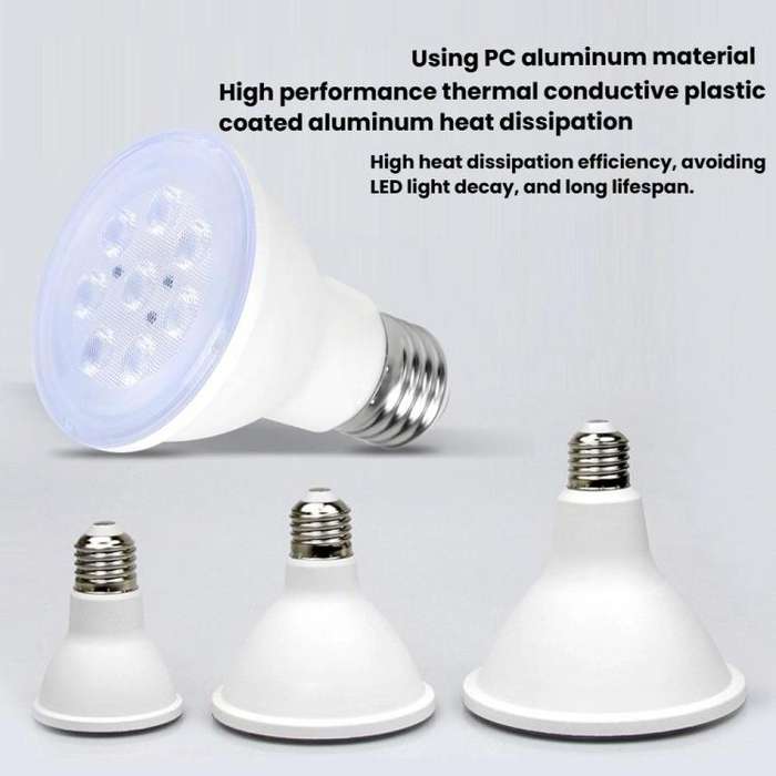 8 LEDs E27 Plant Growth Light Bulb Home Use Balcony Potted Plant Uniform Lighting Bulb(Sunlight)