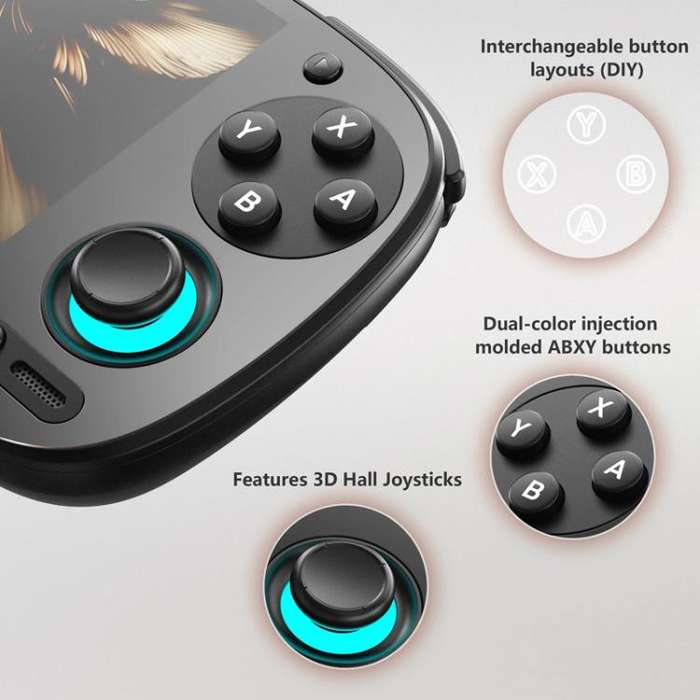 Retroid Pocket RP5 5.5 Inch OLED Touch Screen Handheld Game Console, Size: With 128G TF Card(Black)