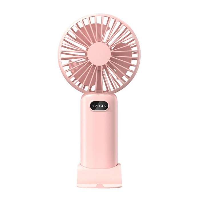 5-speed Wind Speed Handheld USB Charging Small Fan With Desktop Stand(Pink)