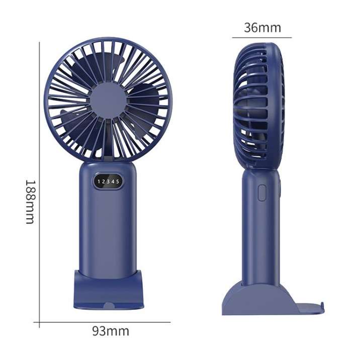 5-speed Wind Speed Handheld USB Charging Small Fan With Desktop Stand(Beige)