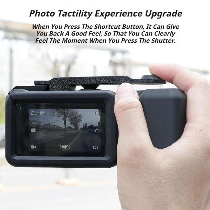 Street Vlogging Handle For DJI Osmo Action 5 Pro / Action 4 / Action 3 Magnetic Grip(Black)