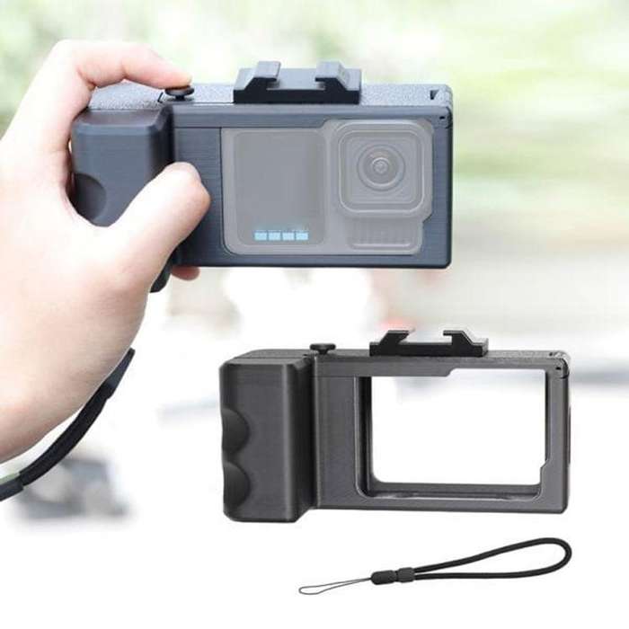Street Vlogging Handle For GoPro HERO13 Black / 12 Black / 11 Black / 10 Black / 9 Black(Black)