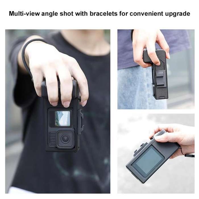 Street Vlogging Handle For GoPro HERO13 Black / 12 Black / 11 Black / 10 Black / 9 Black(Black)