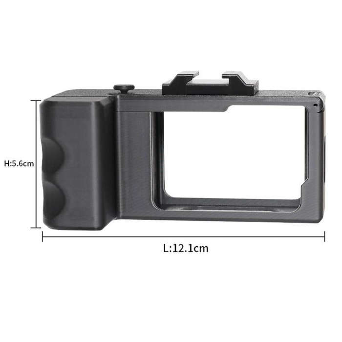 Street Vlogging Handle For GoPro HERO13 Black / 12 Black / 11 Black / 10 Black / 9 Black(Black)