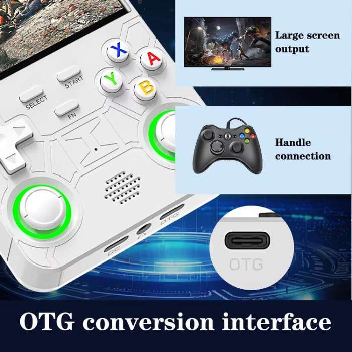 R36 Ultra 4-inch Open-Source Linux Handheld Game Console with Wi-Fi/MIFI Support Retro Portable A...