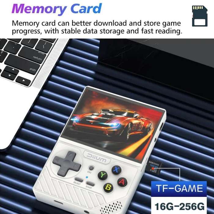 D008 3.5-Inch HD Retro Handheld Game Console With ARM Cortex-A7 800MHz, 1GB RAM & HDMI Output 128...