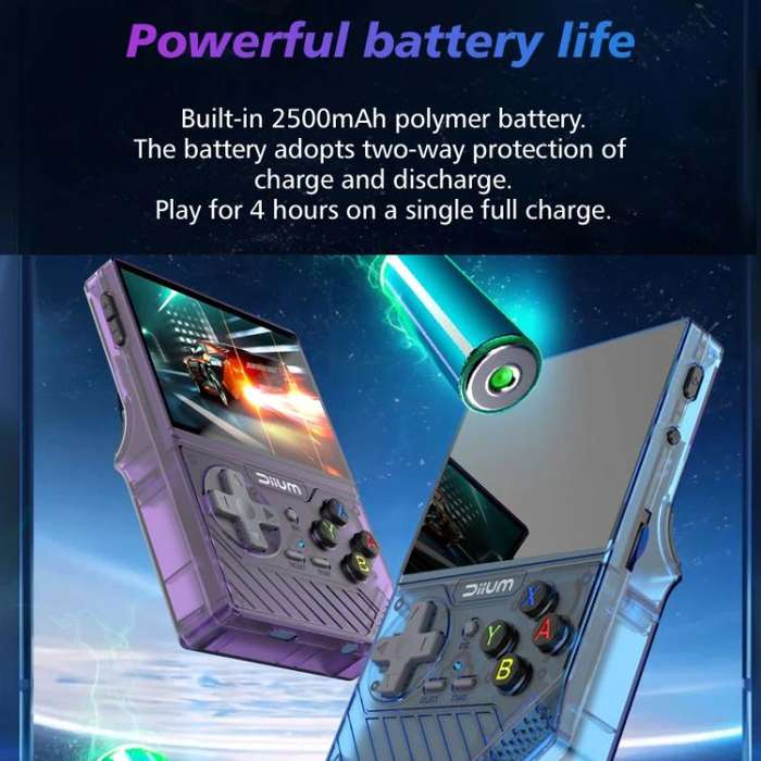 D008 3.5-Inch HD Retro Handheld Game Console With ARM Cortex-A7 800MHz, 1GB RAM & HDMI Output 64G...