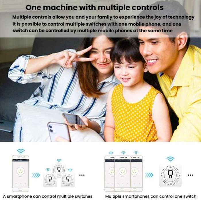 FS-02HW 2CH WiFi+Bluetooth 10A Smart Switch Voice Timer Switch For Amazon Alexa / Google Assistant