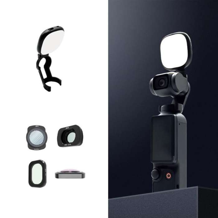For DJI Osmo Pocket 3 JSR Fixed Frame Head Fill Light, Spec: With Wide Angle 4 In 1