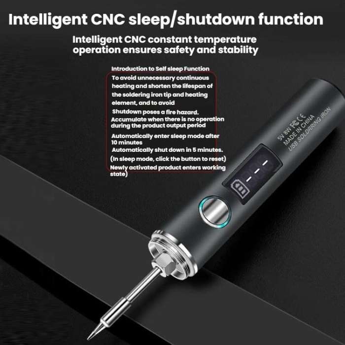 Mini USB Portable Wireless Digital Display Soldering Iron, Specification: Large 1400 mAh