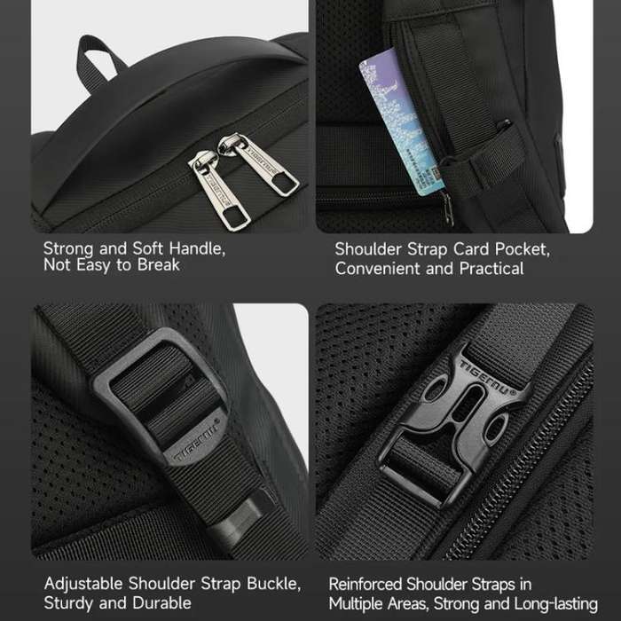 Tigernu T-B9836 3-in-1 Detachable Men Backpack Convertible Travel Laptop Bag for Sports & Commuti...