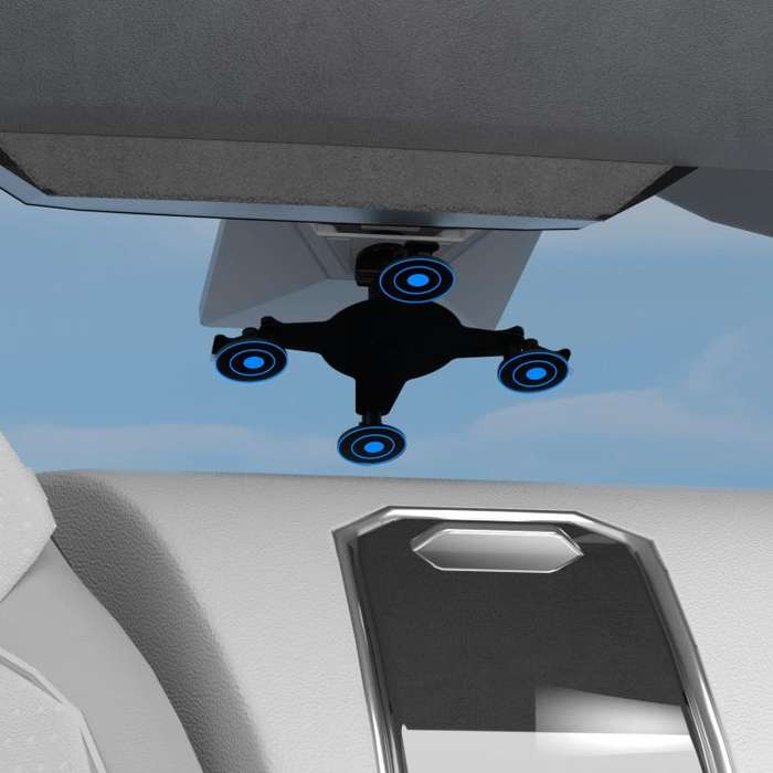 For Starlink Mini Magnetic Car Mount Suction Cup Bracket + Connection Block(Black)