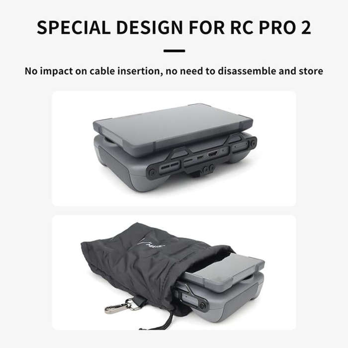 For DJI RC Pro 2 Aluminum Alloy 1/4-inch Tripod Adapter Mounting Bracket(Black)