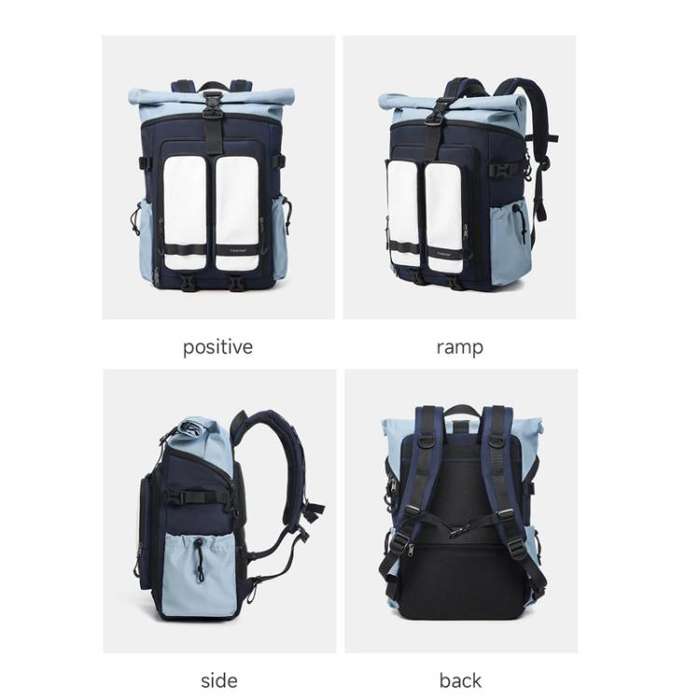 Tigernu Unisex Waterproof Travel Backpack Roll-Top Expandable Design with 15.6-inch Laptop & Tabl...