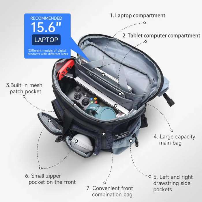 Tigernu Unisex Waterproof Travel Backpack Roll-Top Expandable Design with 15.6-inch Laptop & Tabl...