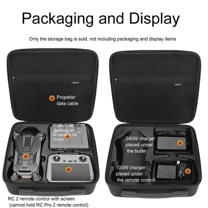 For DJI Mavic 4 Pro Fly More Combo BKANO Shoulder Bag Handbag Storage Box(Gray)