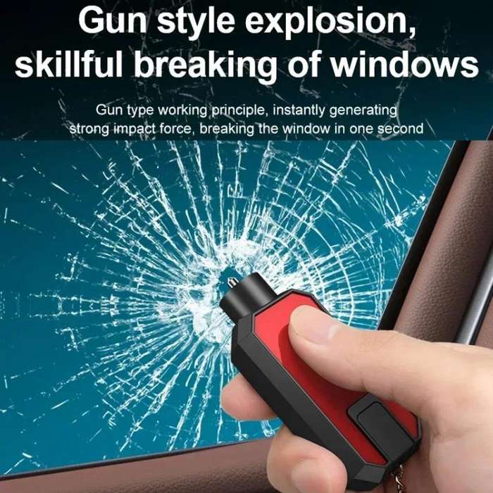 Car Safety Hammer Emergency Window Breaker(Red)