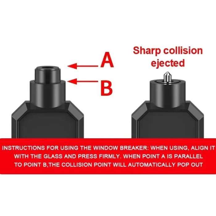 Car Safety Hammer Emergency Window Breaker(Red)