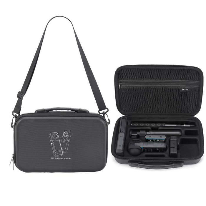 For Insta360 X5 /X4 BKANO Large Capacity Shoulder Bag Portable Handbag(Black)