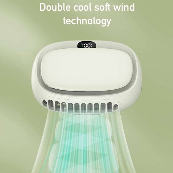USB Outdoor High-power Bladeless Waist-hanging Portable Fan(DQ239 Black)