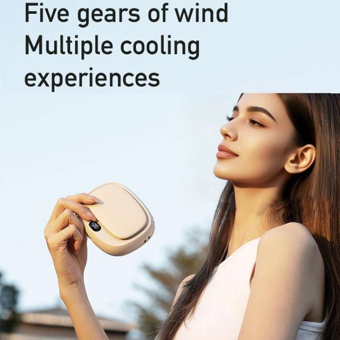 USB Outdoor High-power Bladeless Waist-hanging Portable Fan(DQ239 Black)